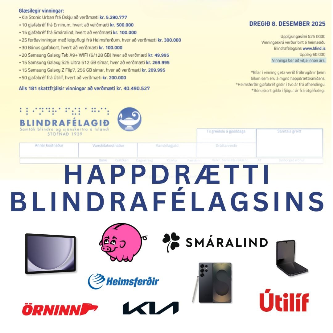Happdrætti Blindrafélagins vetur 2025