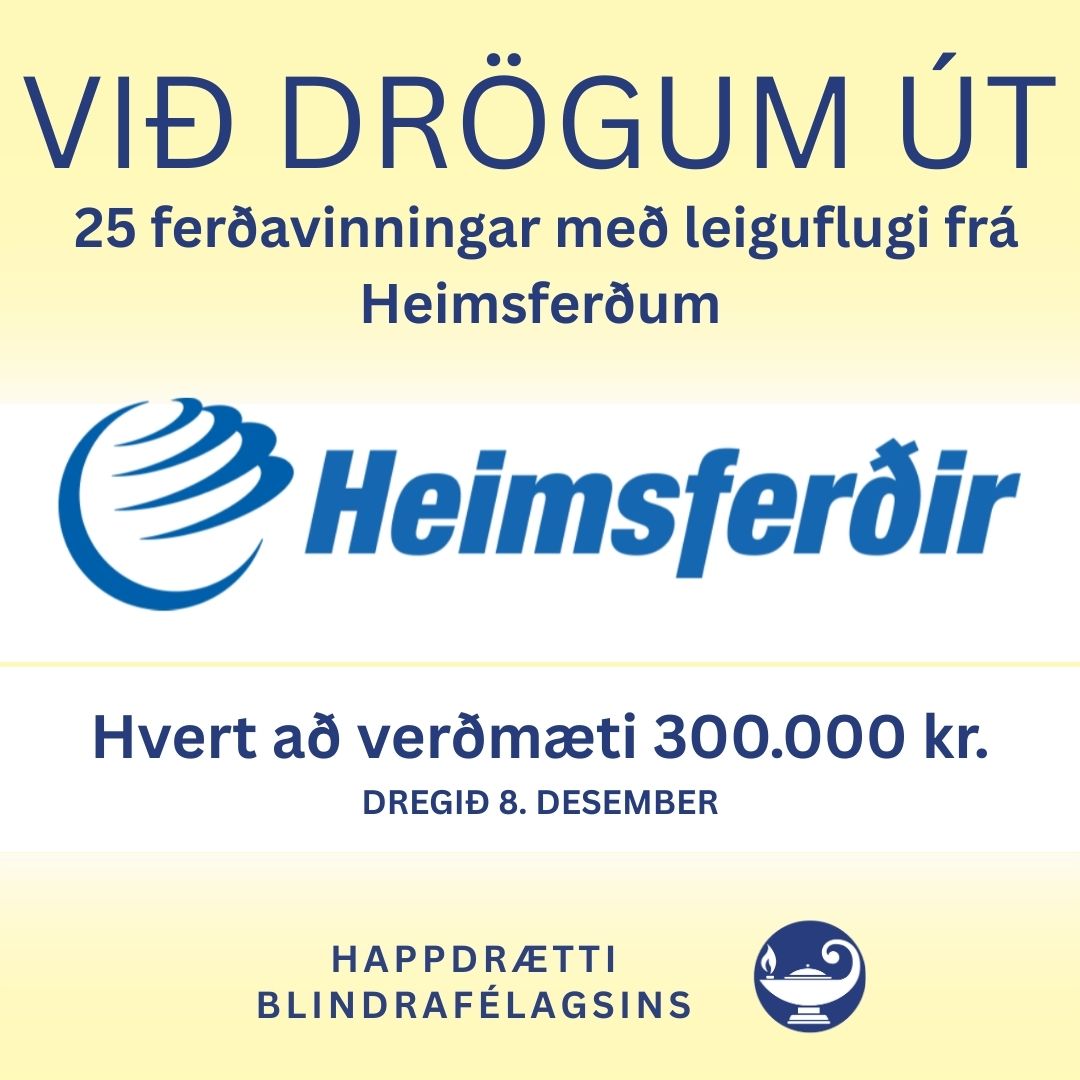 Í vinning eru gjafabréf frá Heimsferðum
