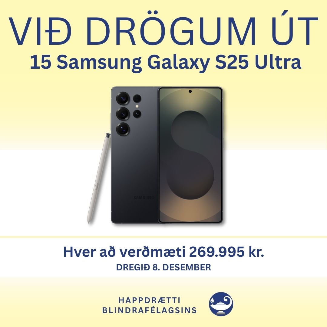 Í vinning eru snjallvörur frá Samsung
